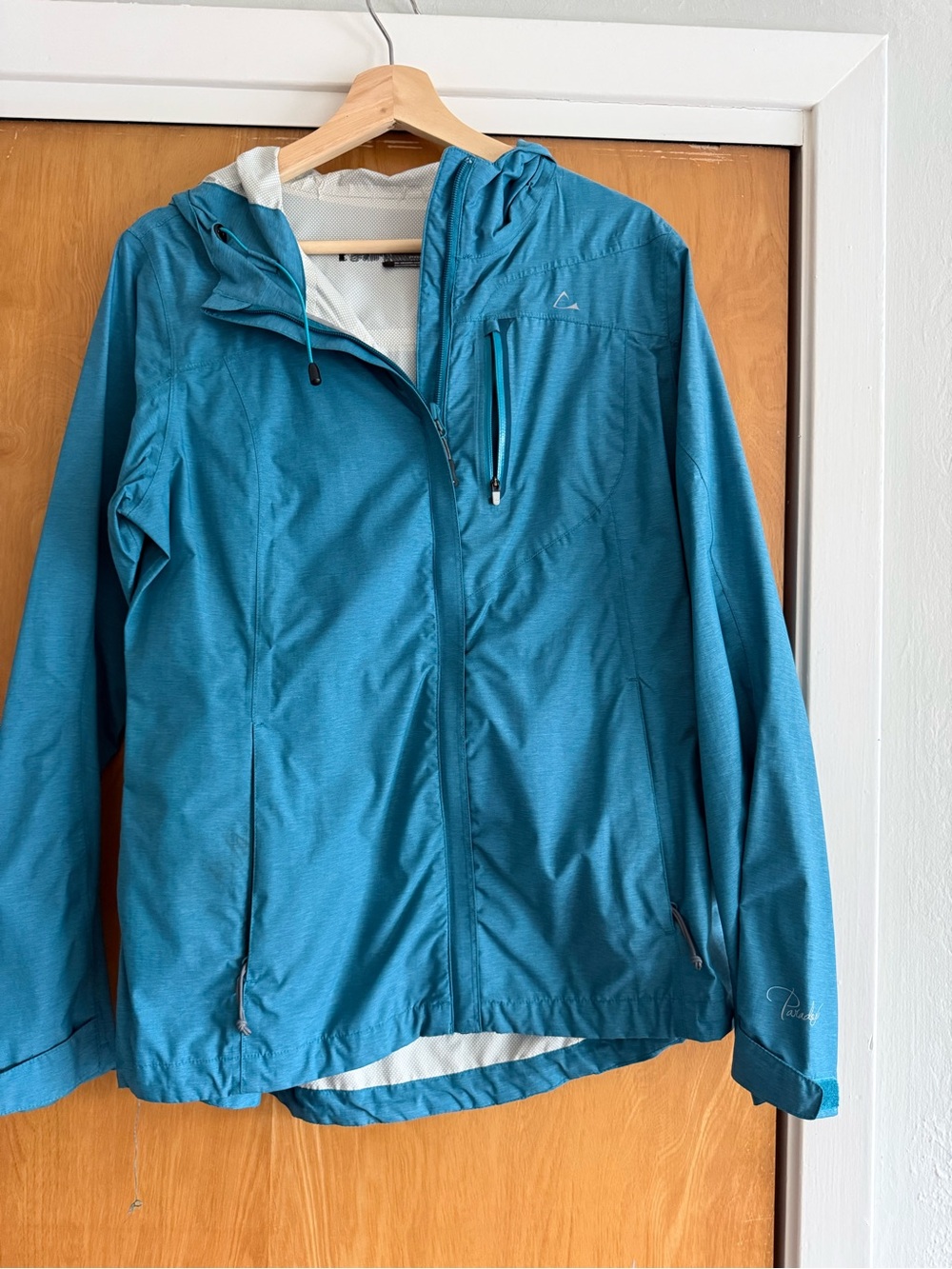 Paradox Teal Hooded Rain Jacket